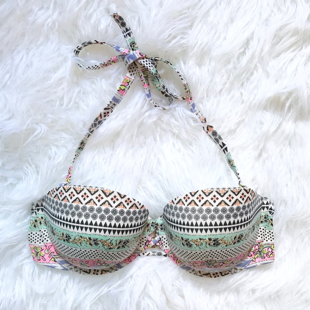 Victoria's Secret Bandeau Bikini Swim Top Sz 34D