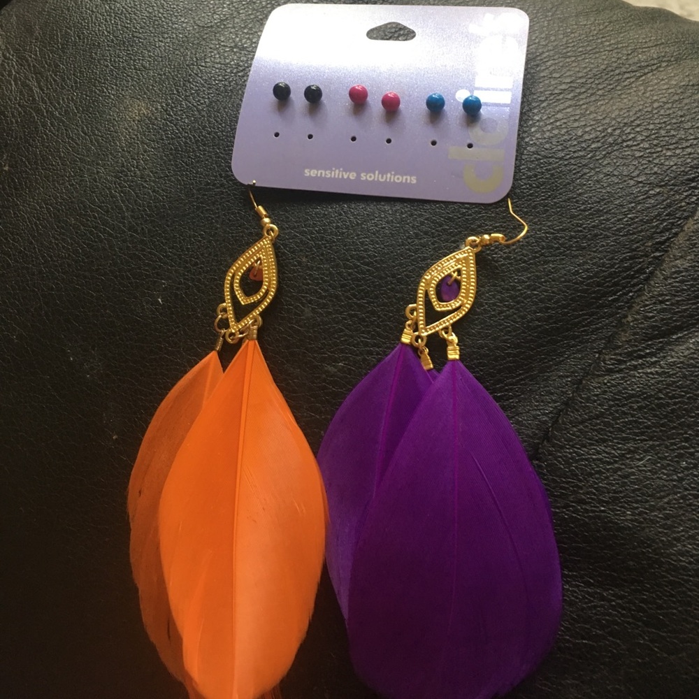 Five different sets of earrings.