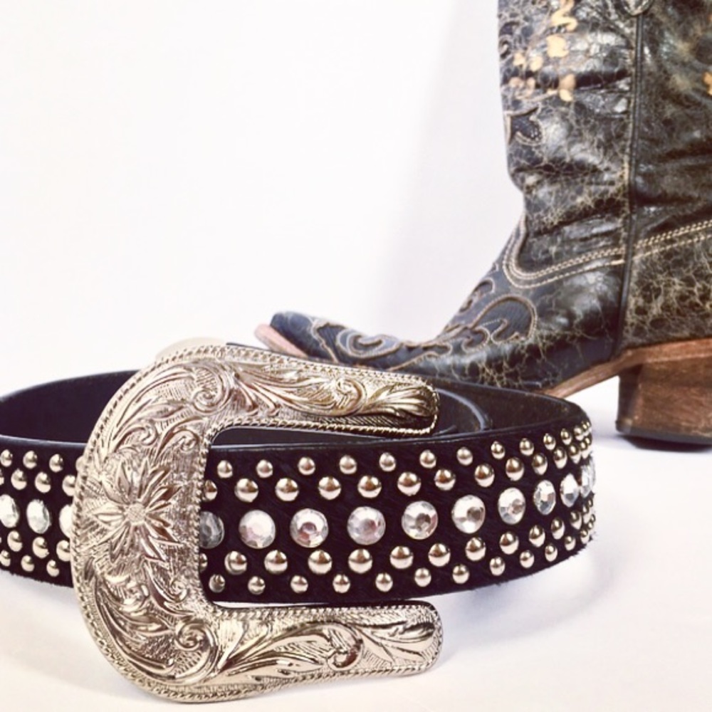 Rhinestone Western Belt
