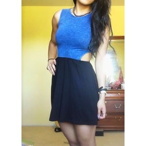 Blue Cut Out Dress