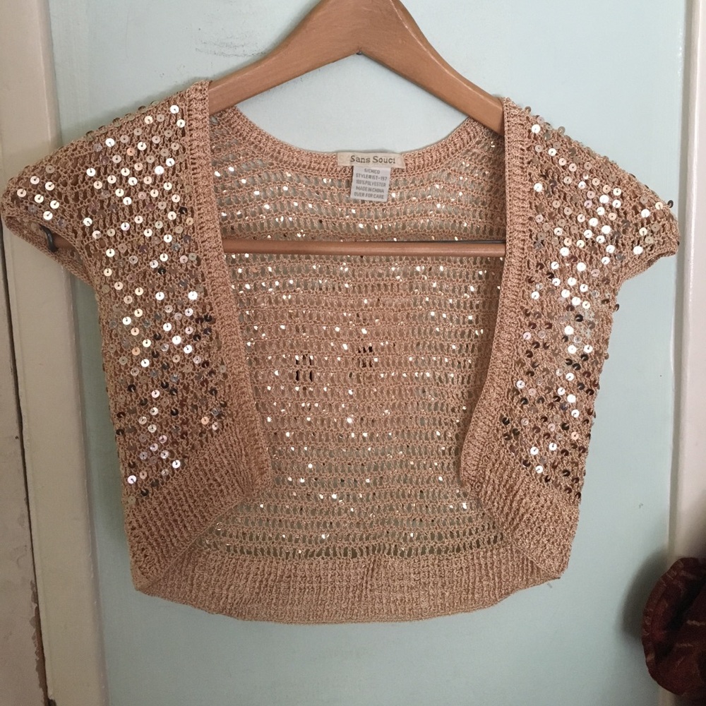 Gold sequin bolero