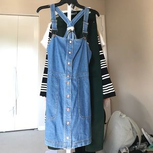 BULLHEAD denim button up overall dress