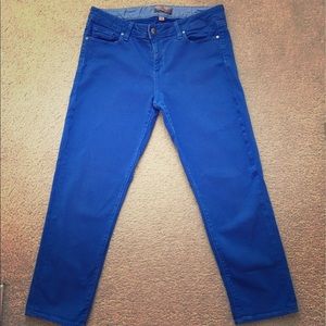 Paige Cropped Cobalt Blue Denim