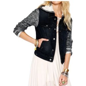 Free People Mixed Media Jean Jacket