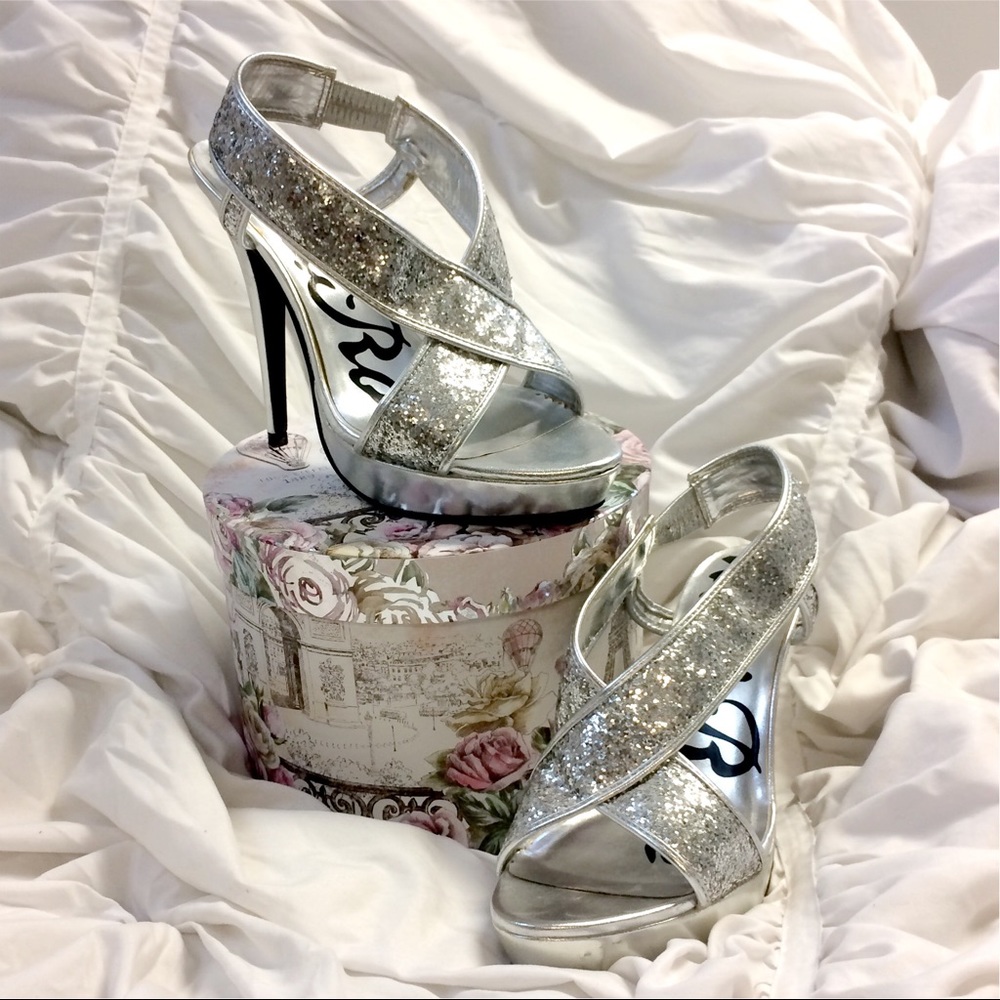 Sparkly Silver Heels
