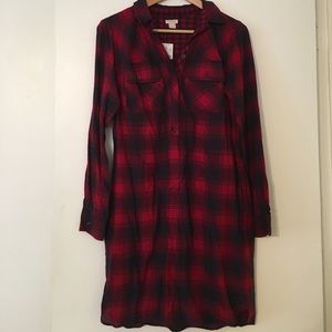 Plaid flannel dress