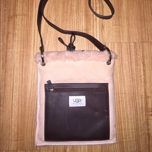 ❤️ UGG Pink & Brown Cross body Purse Bag