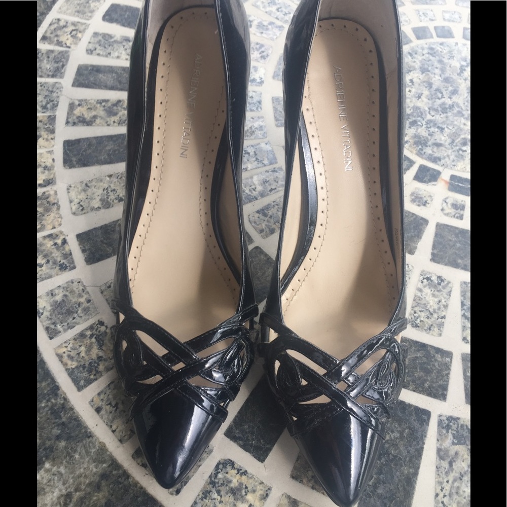 Adrienne Vittadini Black patent leather heels
