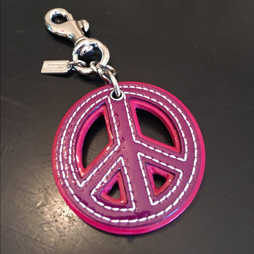 ***REDUCED***COACH PEACE SIGN FOB/KEY RING