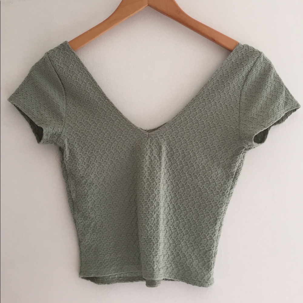 Deep v-neck crop top