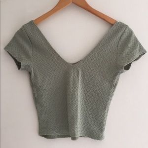 Deep v-neck crop top