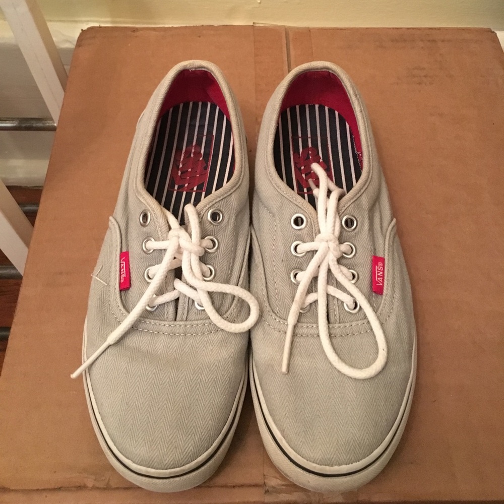 Light grey denim Vans sneakers