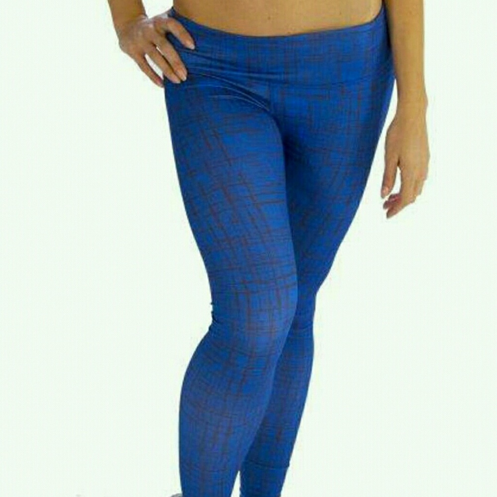 Electric Blue Print Womens Leggings