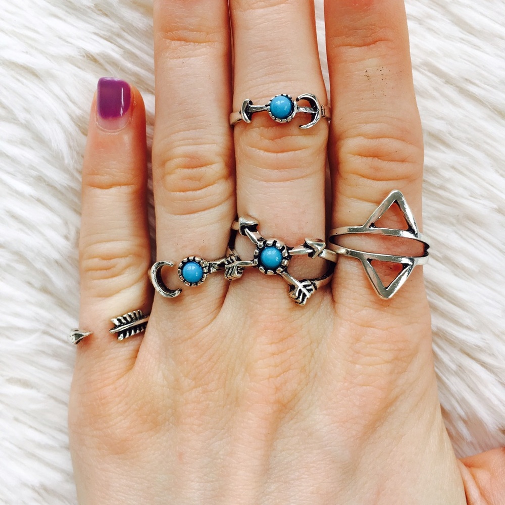 Boho Midi Ring Set 💍 - Picture 3 of 5