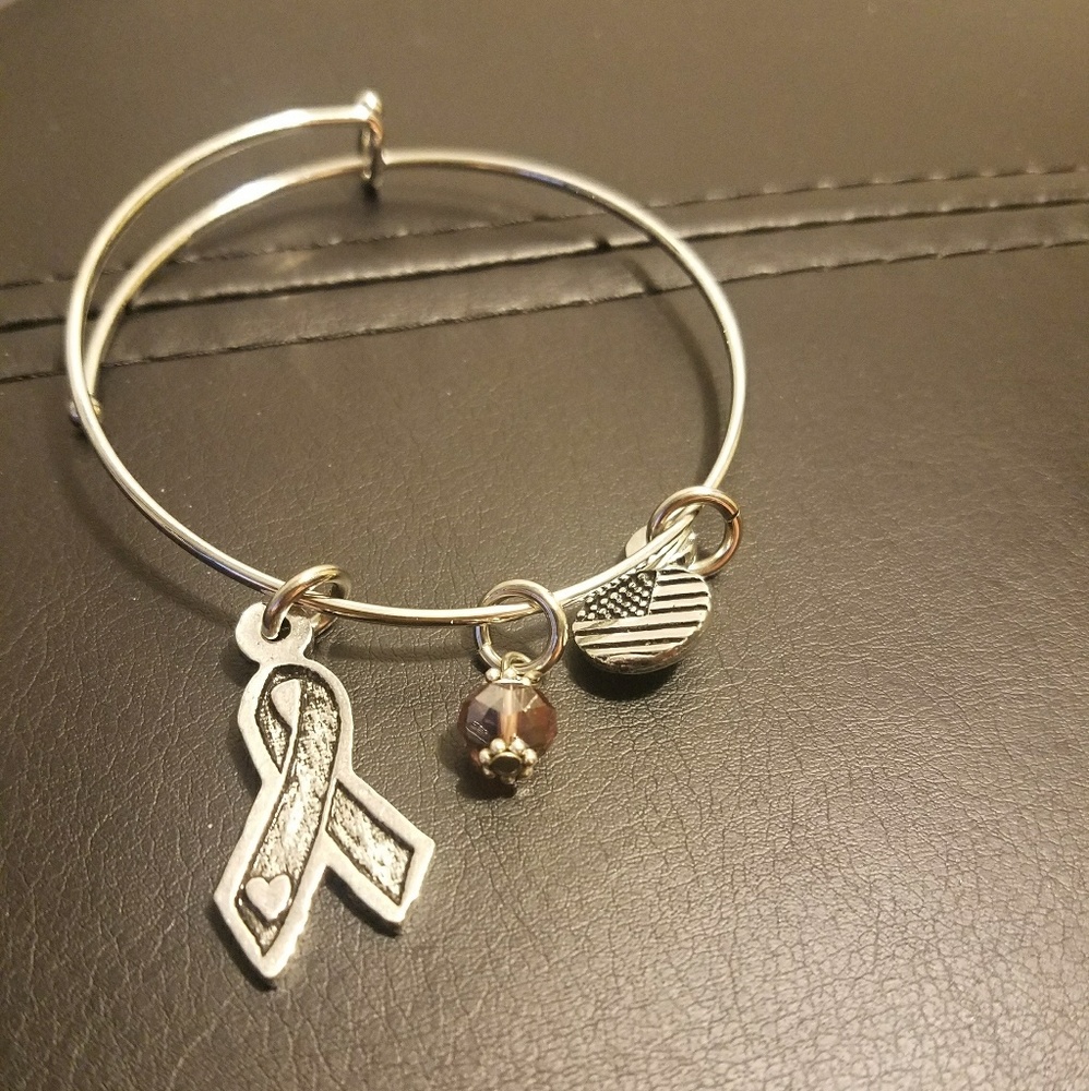Alex and Ani Style Cancer Awareness Bracelet