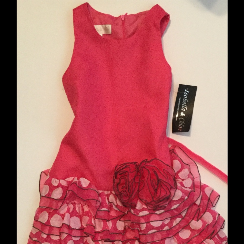 Isobella & Chloe Pink Ruffle Dress