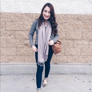 Navy/Gray Speckled Sweater