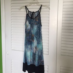 Blue patterned sundress