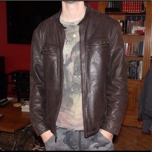 Michael Kors Leather Moto Jacket