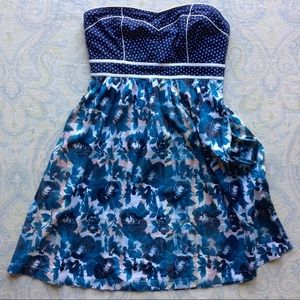 Urban outfitters floral strapless summer dress