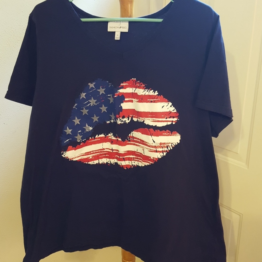 Patriotic plus size top