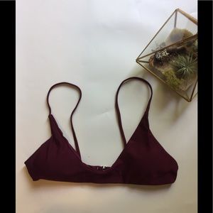 SALE Burgundy Bikini Top