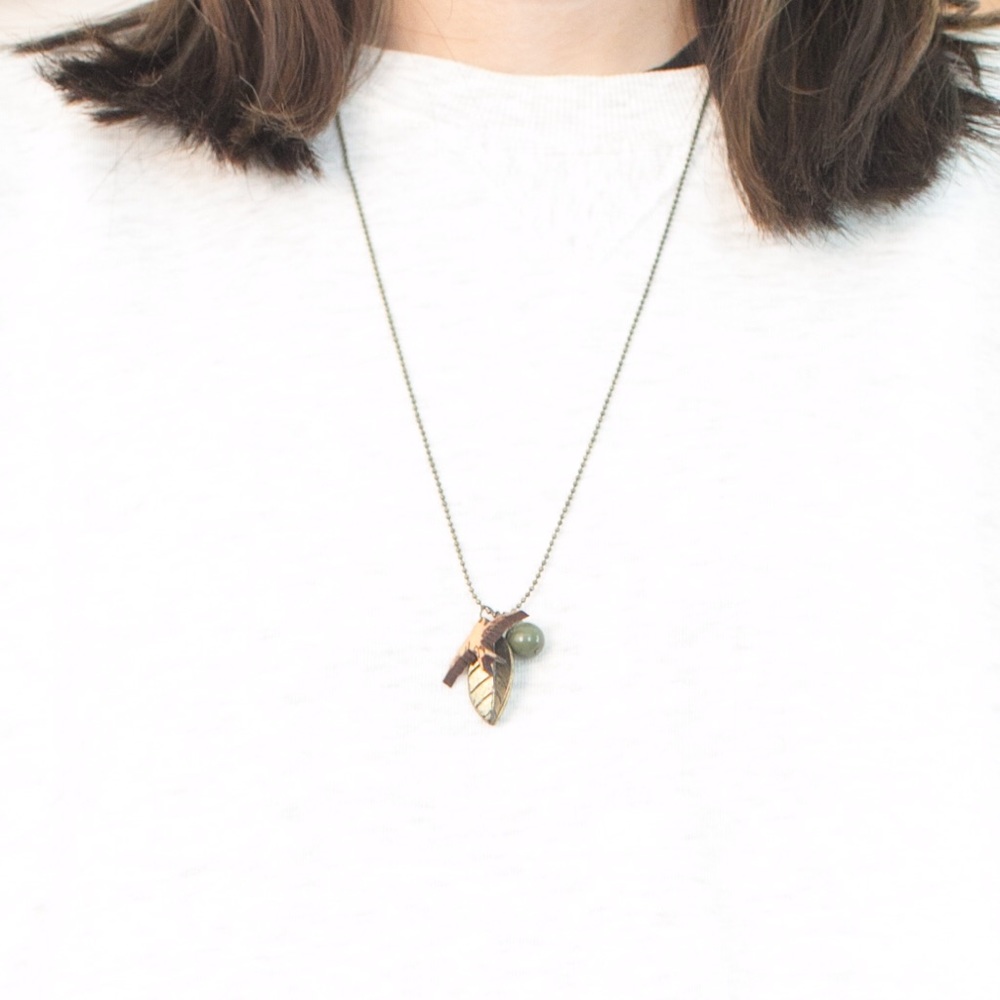Bird charm necklace