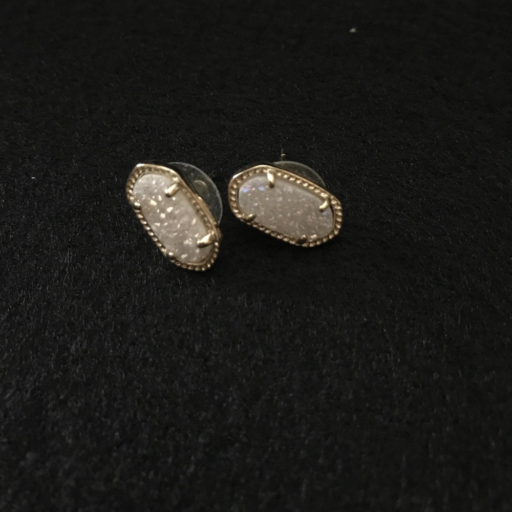 Kendra Scott Gold Iridescent Drusy Earrings
