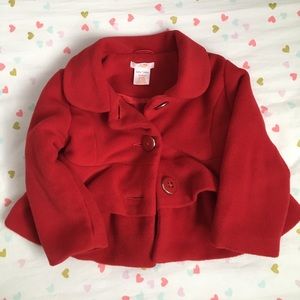Joe Fresh red peacoat (12-18 months)