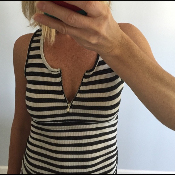 1 Large LeftStriped Bodycon Tank Dress - Picture 5 of 8