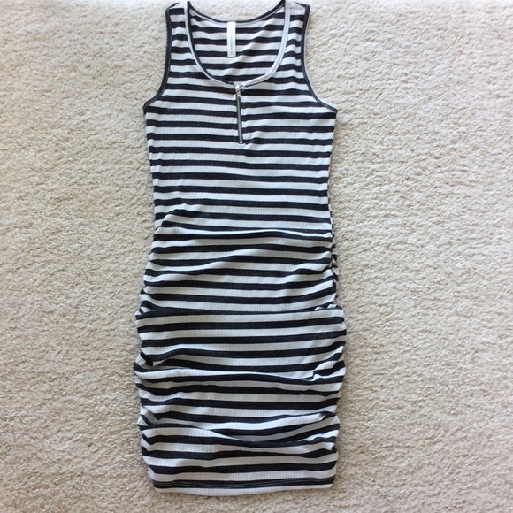 1 Large LeftStriped Bodycon Tank Dress - Picture 6 of 8