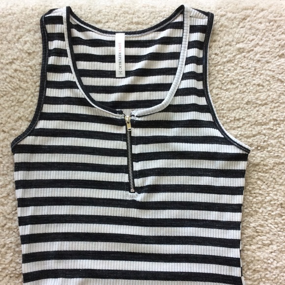 1 Large LeftStriped Bodycon Tank Dress - Picture 7 of 8