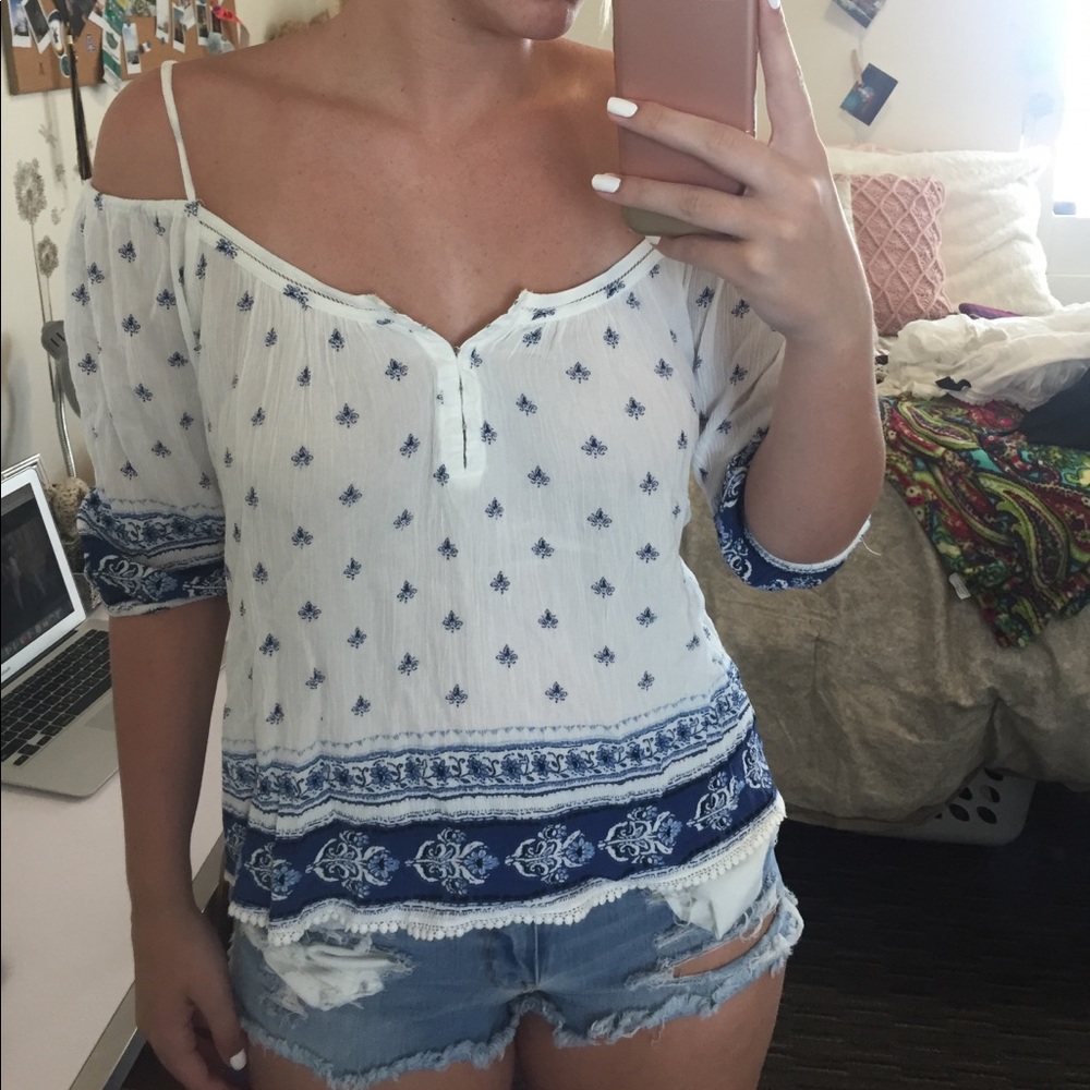 Boho cute off the shoulder top