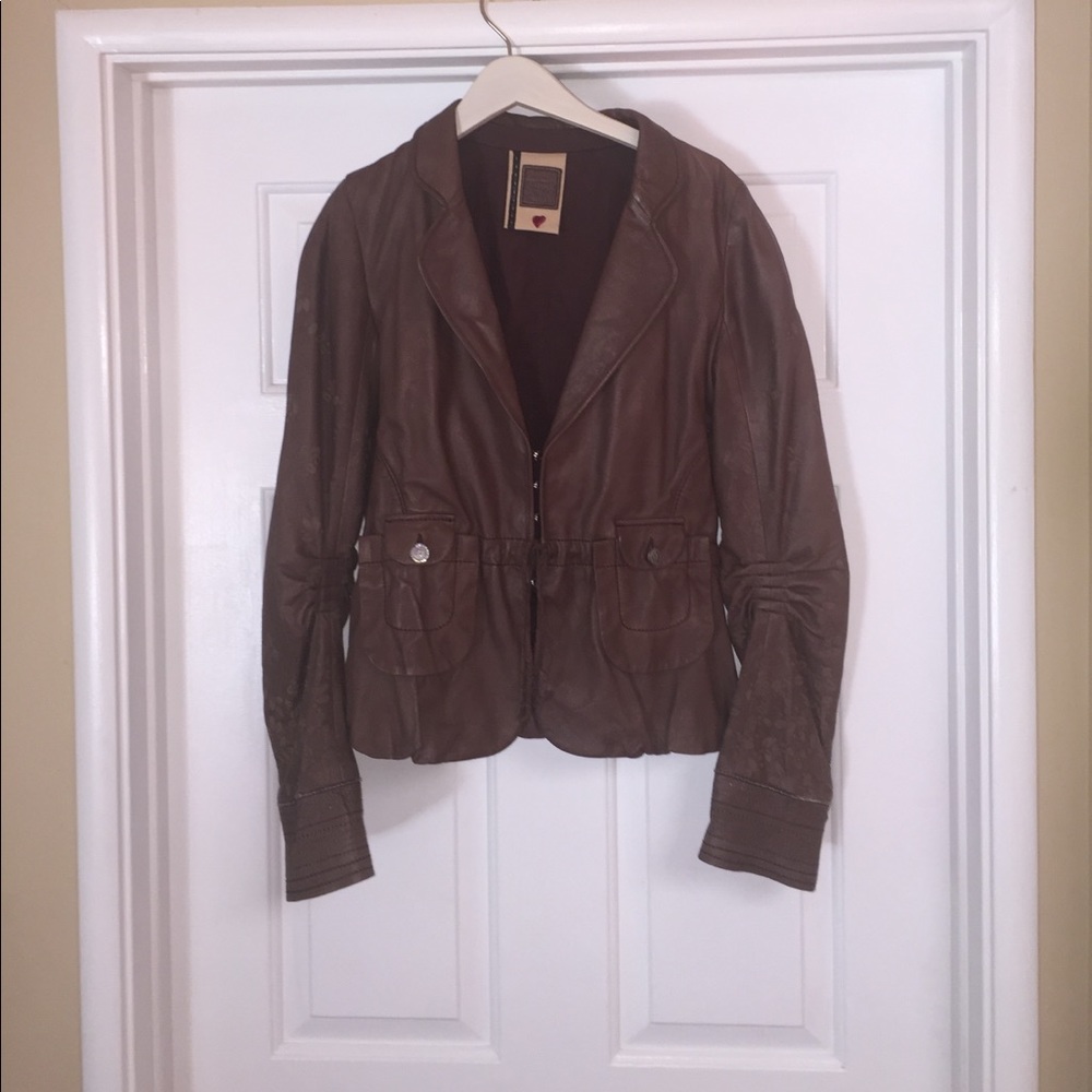 Marithe Francois Girbaud lamb skin jacket