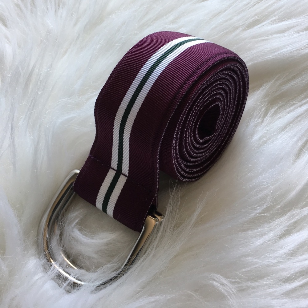 New WOT Purple Ralph Lauren Double Loop Belt