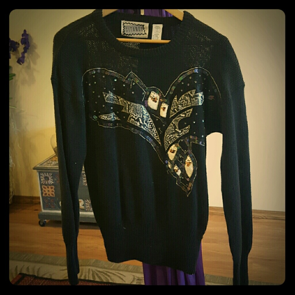 Vintage Gitano Abstract Knit Sweater