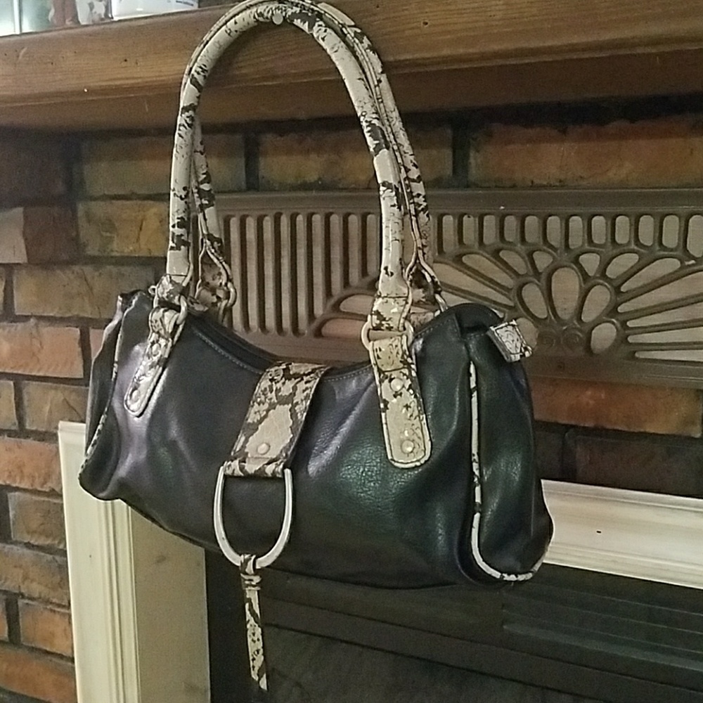 Sold as b1g1 Snakeskin style leather shoulder bag