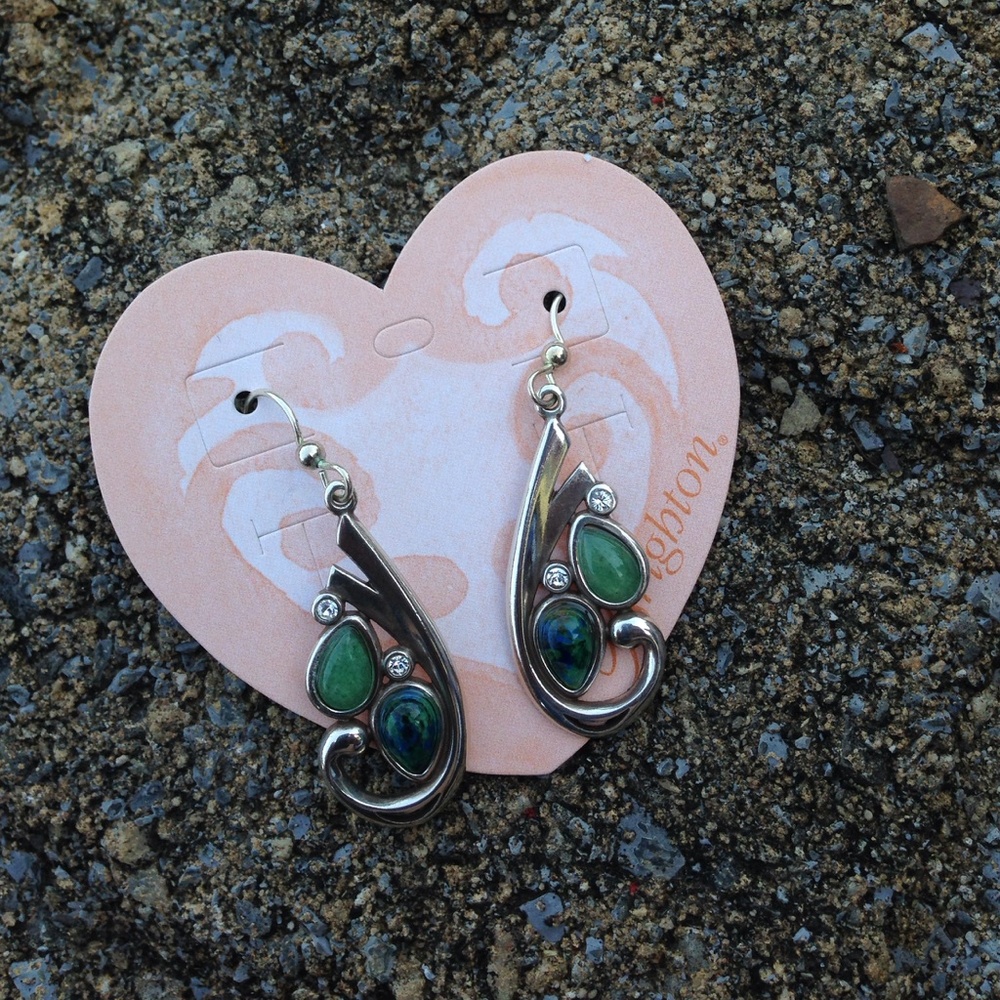 Brighton "Tierra" green & blue natural stone earr
