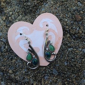 Brighton "Tierra" green & blue natural stone earr