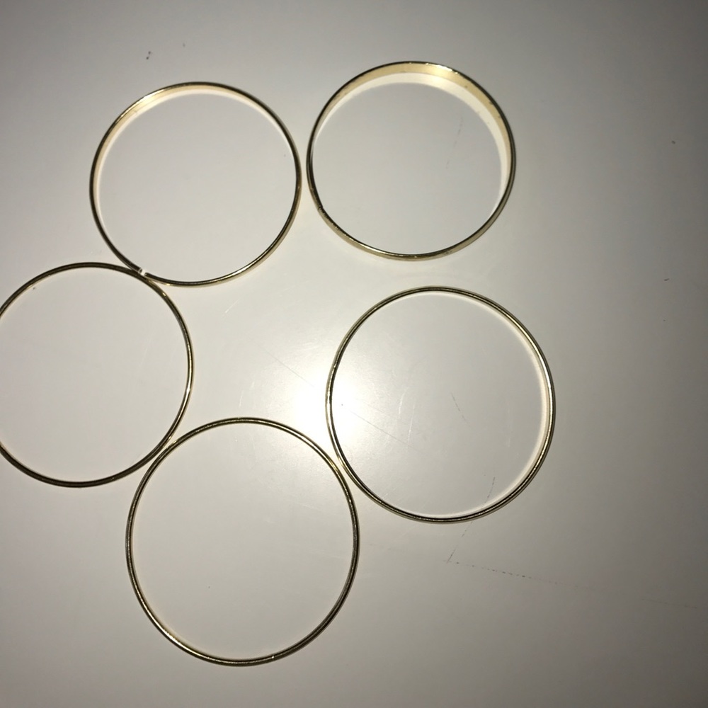 Gold stackable bracelets - Picture 2 of 5