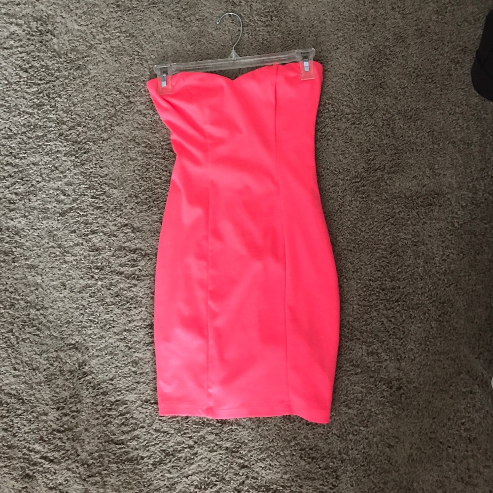 Neon pink dress
