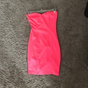 Neon pink dress