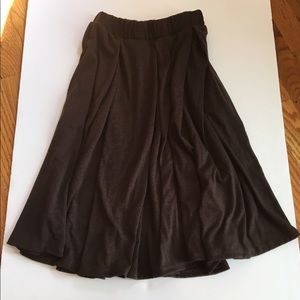 GUC Solid brown Madison XS pleated skirt w pockets