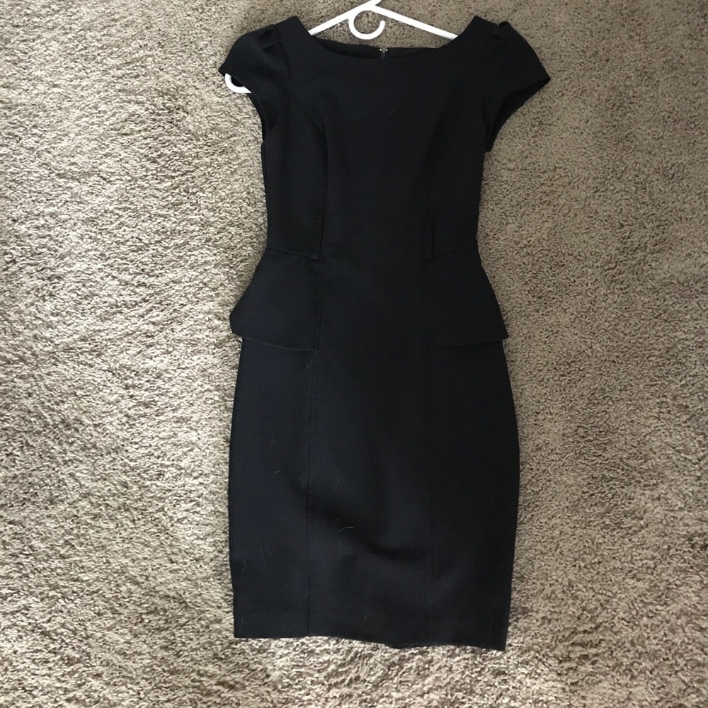 Black peplum dress