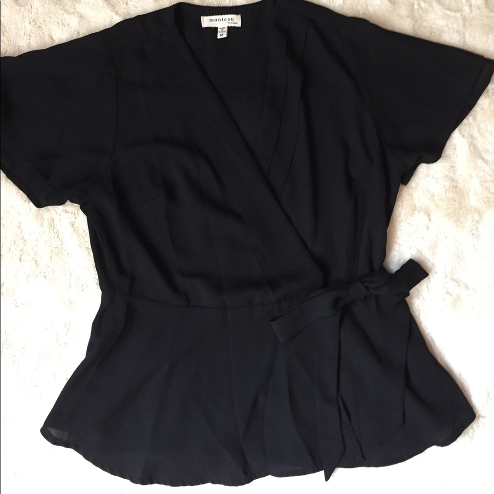 Monteau Wrap Top, Size Medium