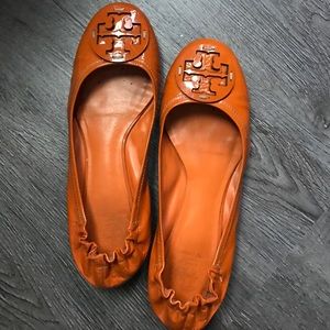Orange Tory Burch Flats