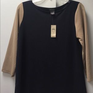 Brand new Ann Taylor color block navy blouse