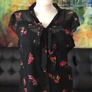 K-Mart Attention sheer blouse + camisole