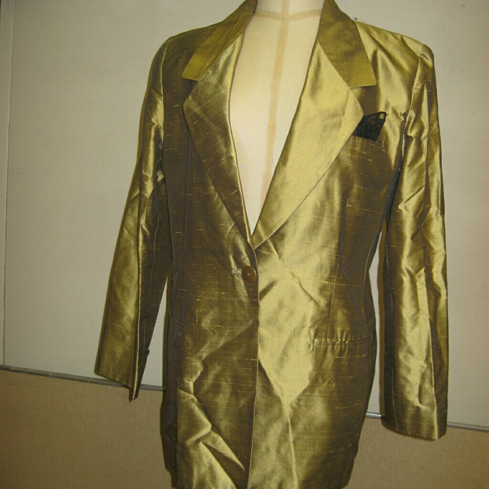 Golden silk spring jacket