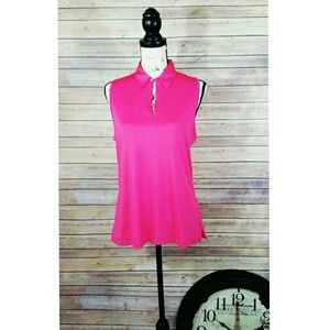 Callaway golf sleeveless Hot pink  top size large